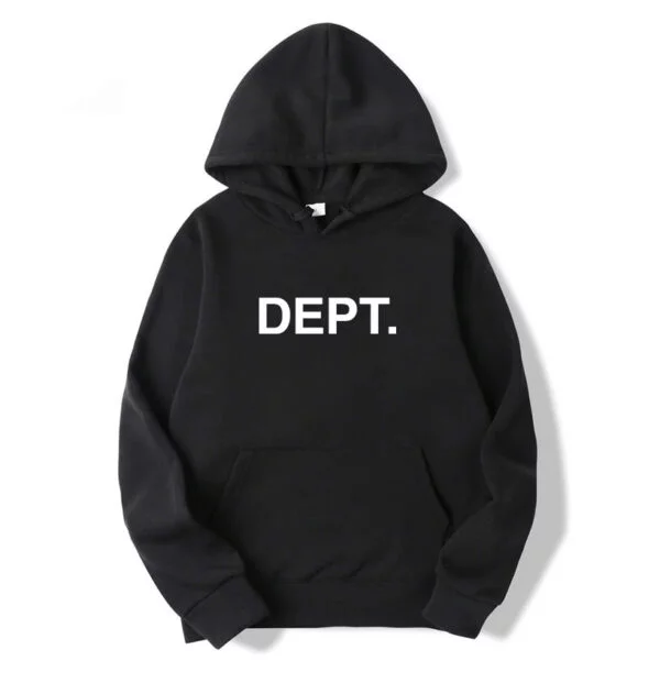 Gallery Dept White Logo Hoodie – Black