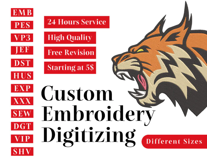 Custom Embroidery Digitizing Service