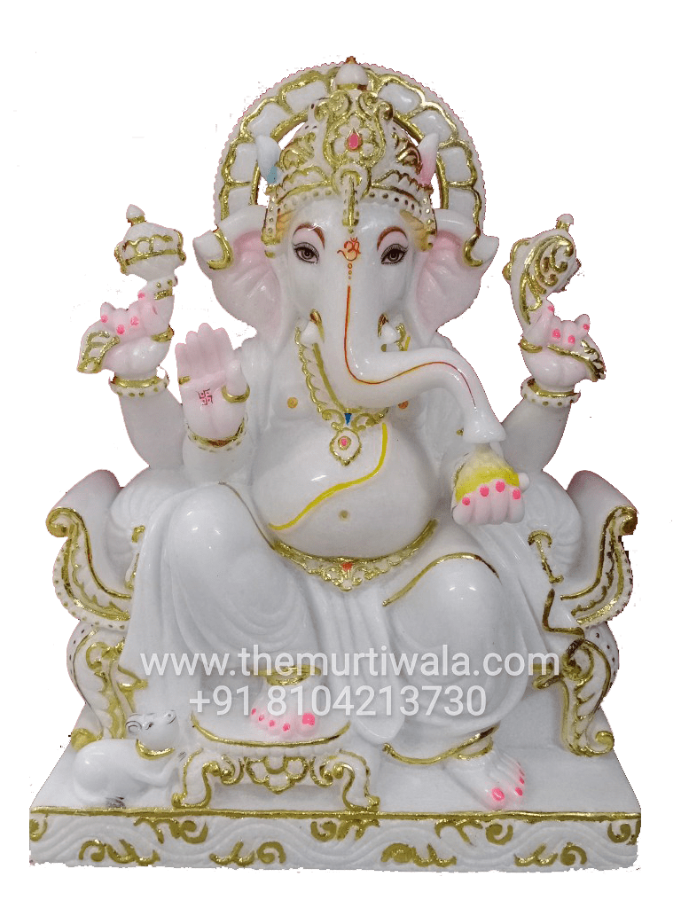 white marble Ganesh murti